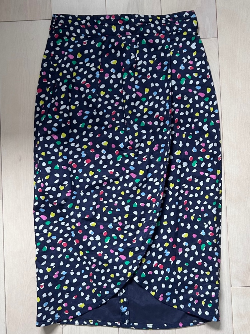 NWOT J. Crew Ratti Happy Cat Tulip Skirt Navy Blue (Size 4)